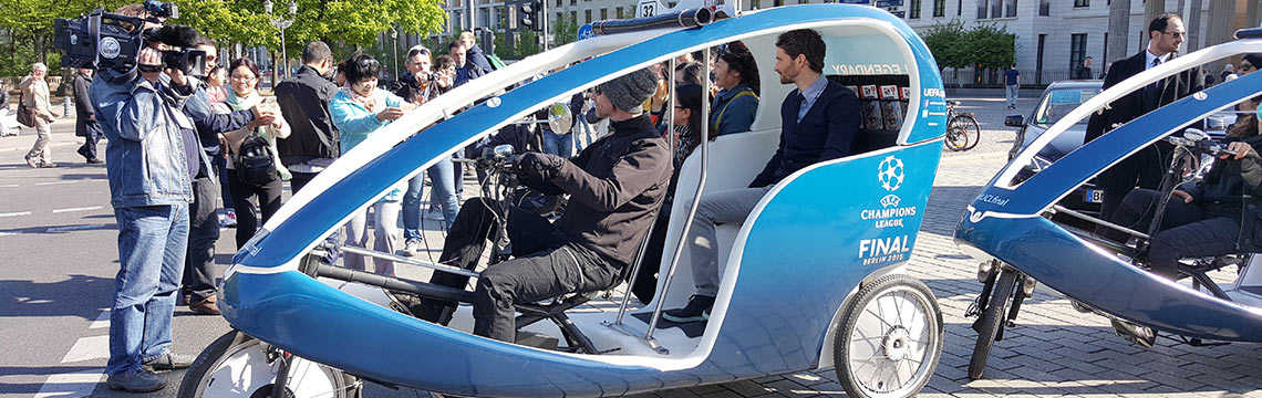 UEFA 2024 in Berlin mit BikeTaxi